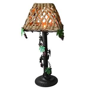 Vintage Bronze Grape Vine Wine Woven Wicker Rustic Style Tealight Candle Holder